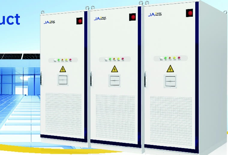 Cabinete JA Solar JAP-ES 261 kWh / 125 kW — stocare C&I răcită cu lichid